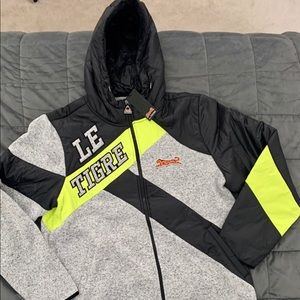 NWT Men’s Le Tigre black/grey zipup hoodie (XXXL)